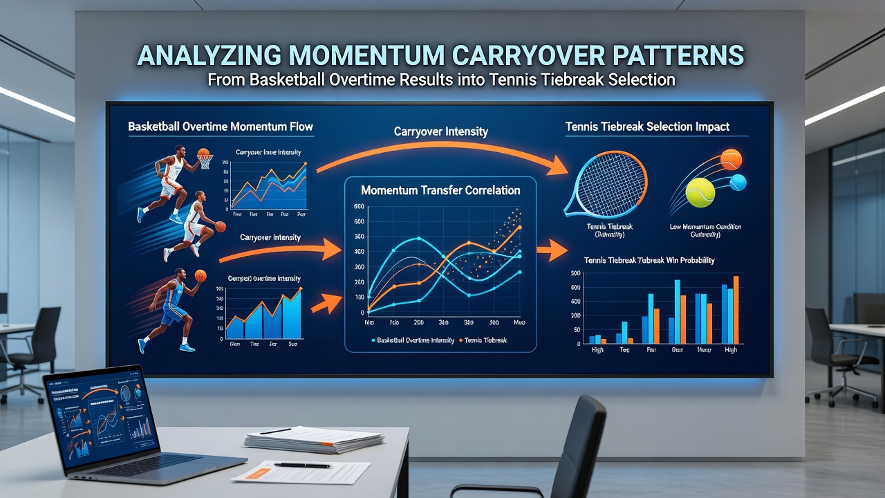 Data charts showing basketball overtime carryover statistics mapped to tennis tiebreak outcomes