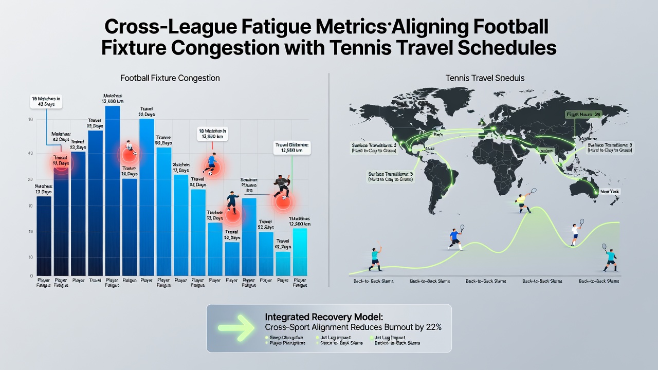 Detailed schedule charts displaying overlapping football fixtures and tennis tournament travel timelines