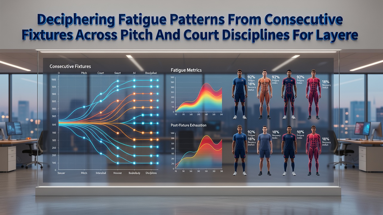 Data charts comparing fatigue metrics between football and tennis athletes in tight schedules