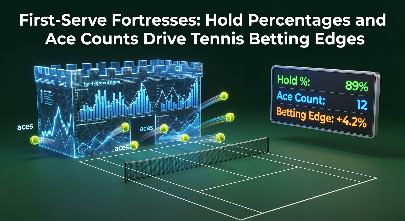 A professional tennis player unleashes a powerful first serve on clay, highlighting serve dominance in high-stakes matches