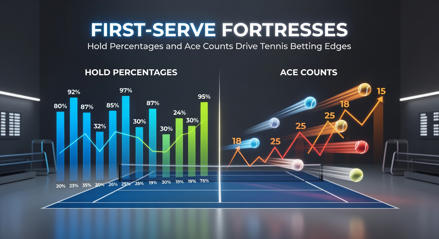 Close-up of a tennis ace whizzing past the returner, illustrating the betting impact of high ace volumes in ATP matches