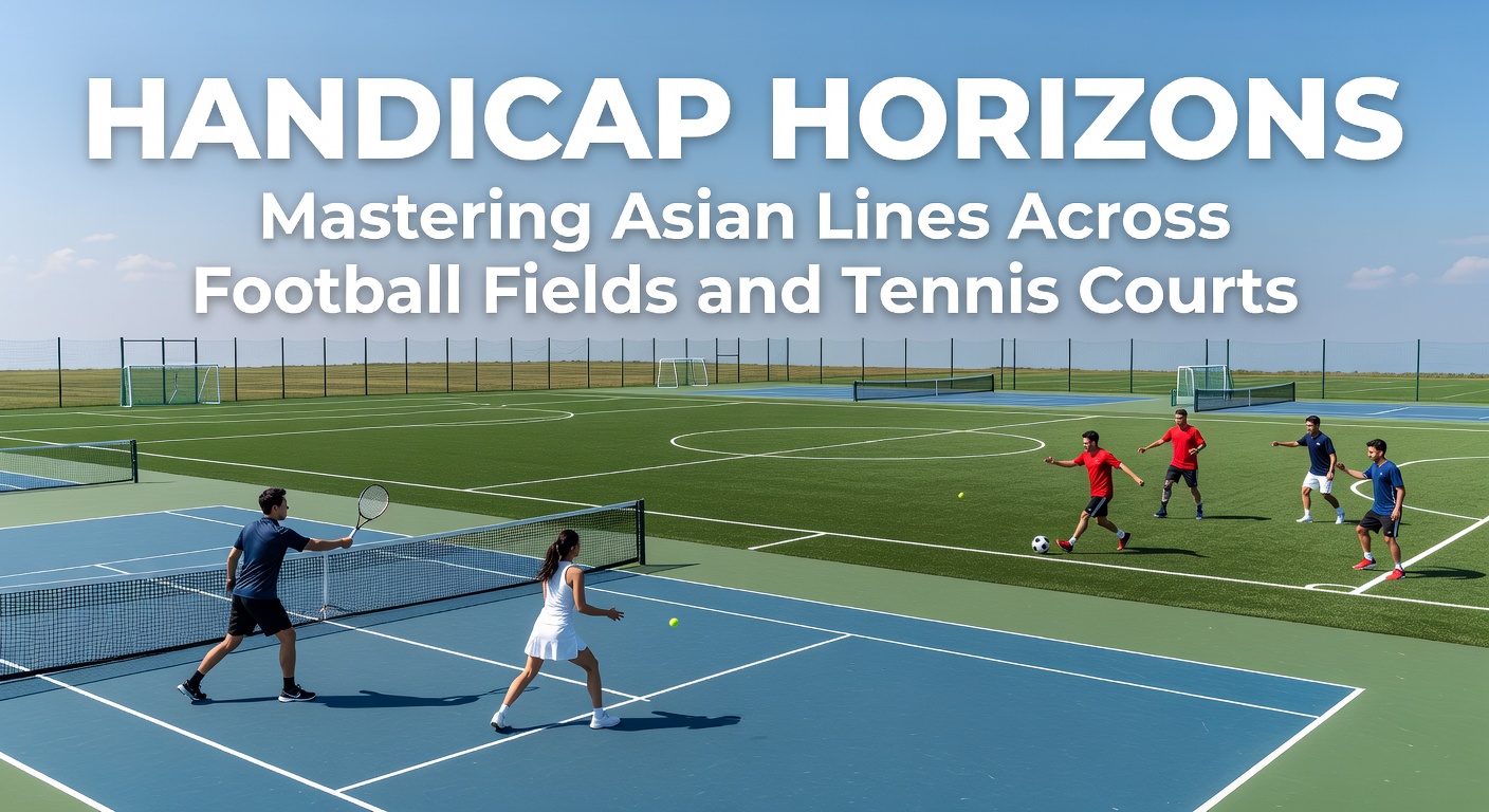 Tennis players locked in a fierce rally on clay, with Asian game handicap lines displayed on a virtual scoreboard