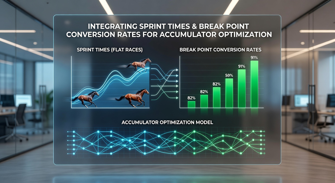 Flat race finish line with timing equipment alongside tennis court break point statistics overlay