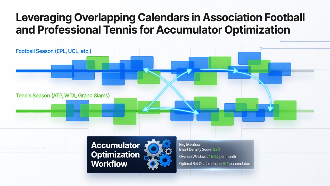 Calendar grid showing football and tennis event overlaps in summer and winter months