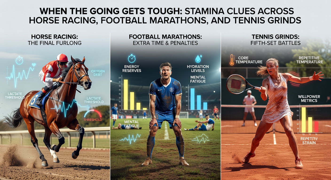 Tennis players locked in a marathon rally on clay courts, sweat flying as they chase every ball in a fifth-set decider, embodying the mental and physical grind of pro tennis